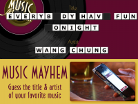 Music Mayhem is a fast-paced interactive game.