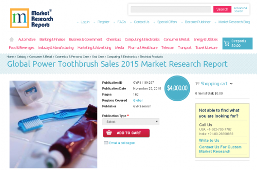 Global Power Toothbrush Sales 2015'