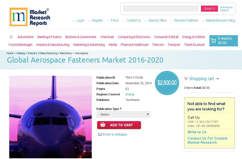 Global Aerospace Fasteners Market 2016-2020