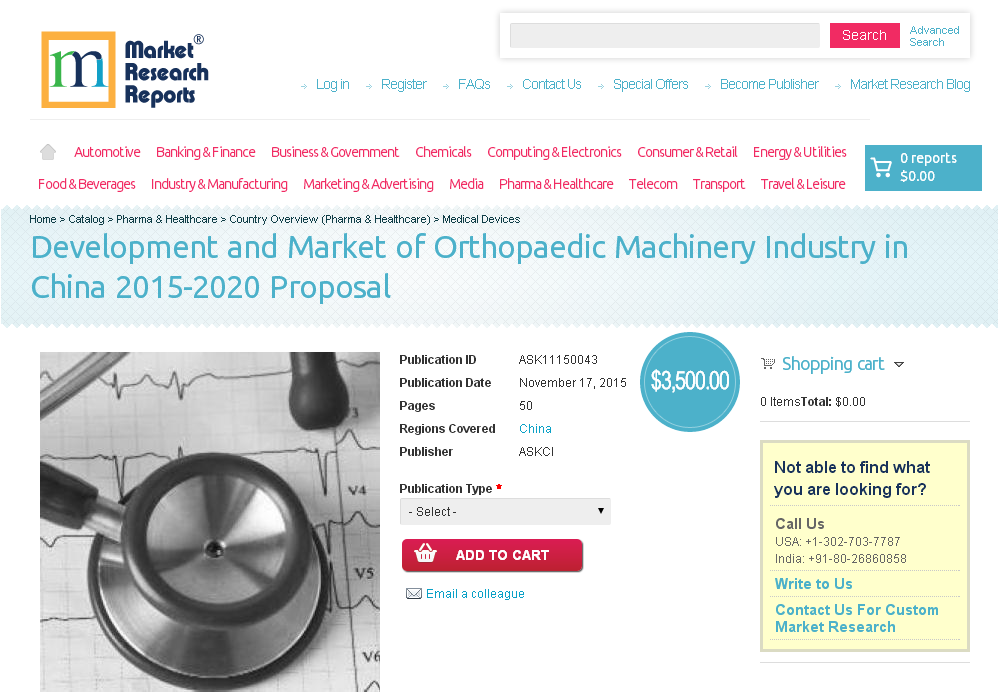 Development and Market of Orthopaedic Machinery Industry
