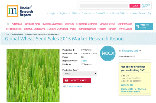 Global Wheat Seed Sales 2015'