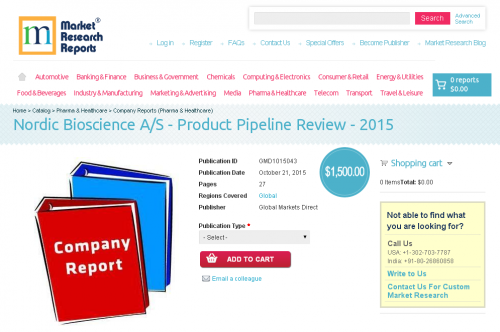 Nordic Bioscience A/S - Product Pipeline Review - 2015'