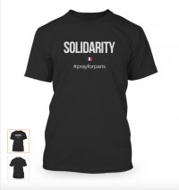 Solidarity #prayforparis T-Shirt Campaign