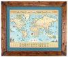 World Map Framed'