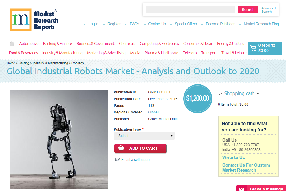 Global Industrial Robots Market - Analysis and Outlook'