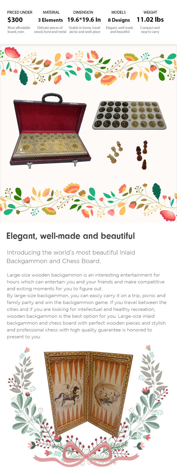 Chatiz Inlaid Gaming Board'