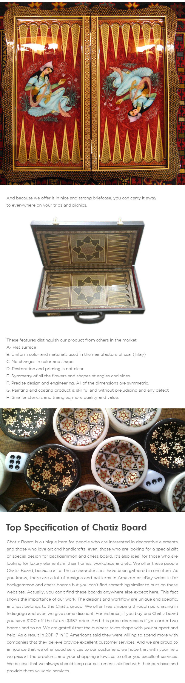 Chatiz Inlaid Gaming Board'