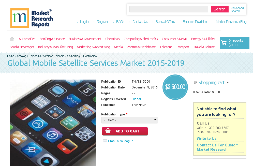 Global Mobile Satellite Services Market 2015 - 2019'