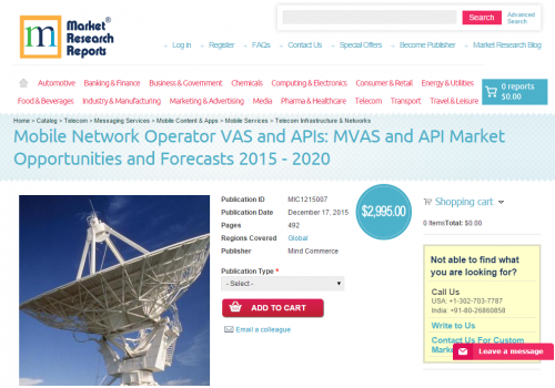 Mobile Network Operator VAS and APIs 2015 - 2020'