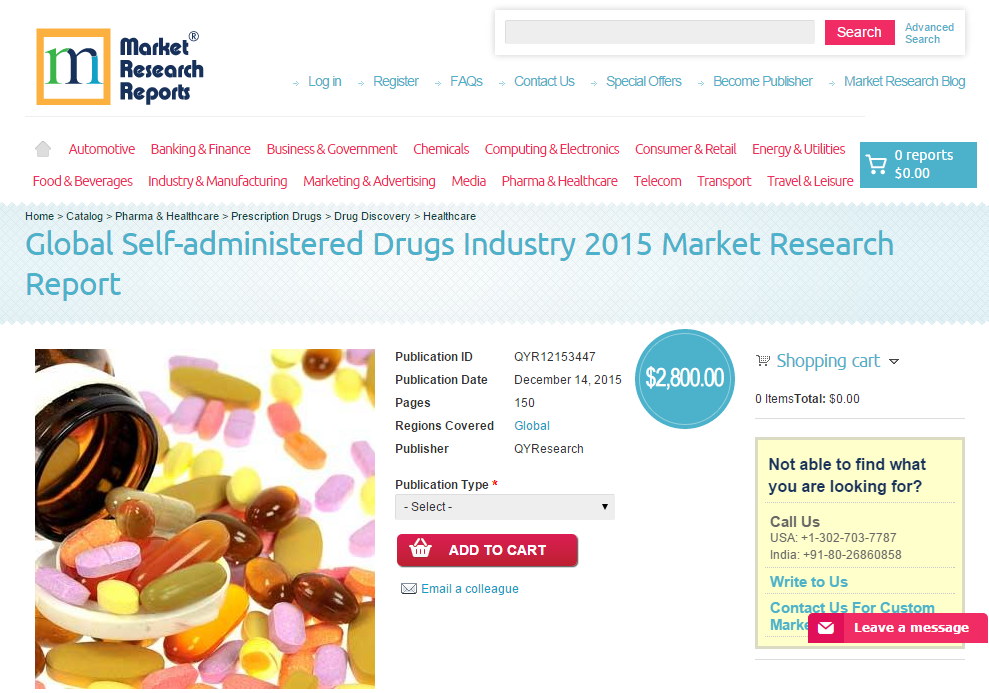 Global Self-administered Drugs Industry 2015