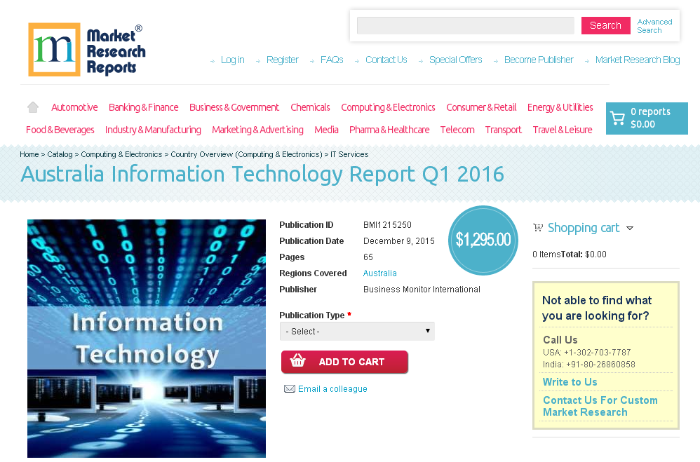 Australia Information Technology Report Q1 2016