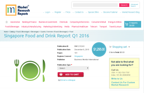 Singapore Food and Drink Report Q1 2016'