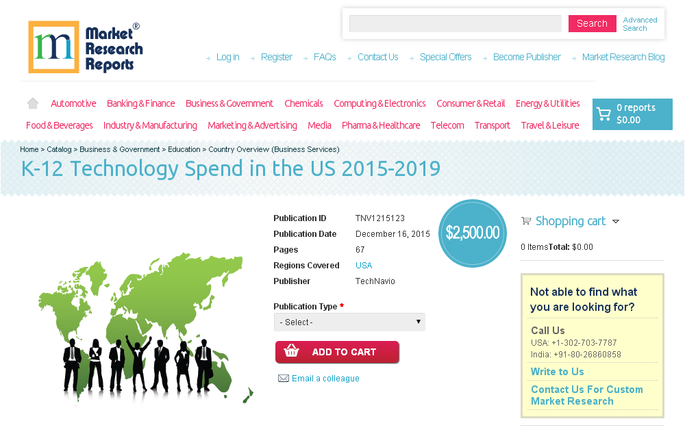 K-12 Technology Spend in the US 2015 - 2019'