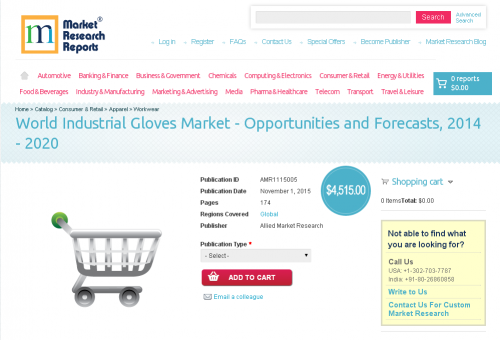 World Industrial Gloves Market - Opportunities and Forecasts'