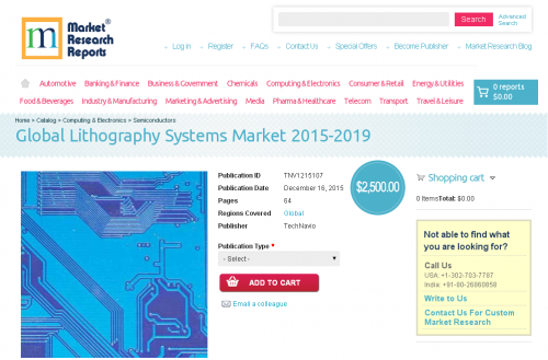 Global Lithography Systems Market 2015 - 2019'