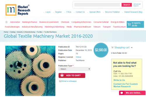 Global Textile Machinery Market 2016 - 2020'