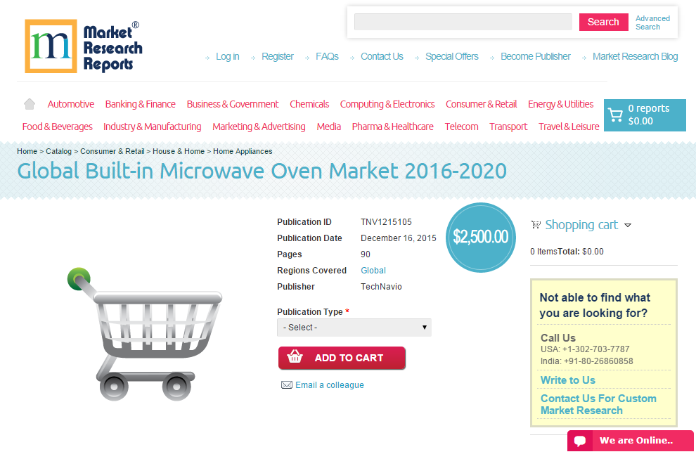 Global Built-in Microwave Oven Market 2016 - 2020'