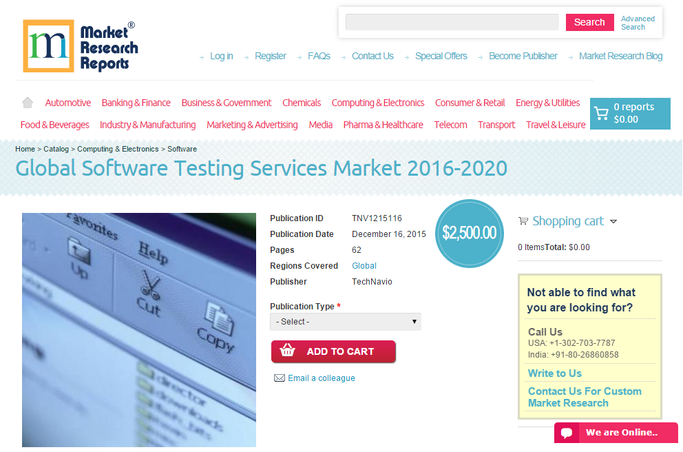 Global Software Testing Services Market 2016 - 2020