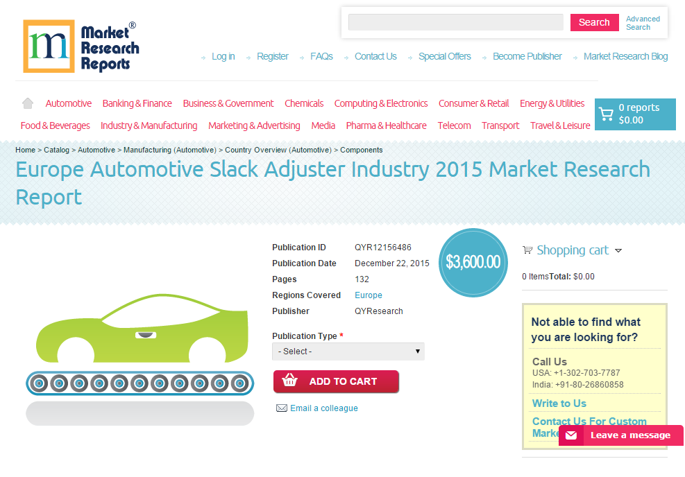 Europe Automotive Slack Adjuster Industry 2015