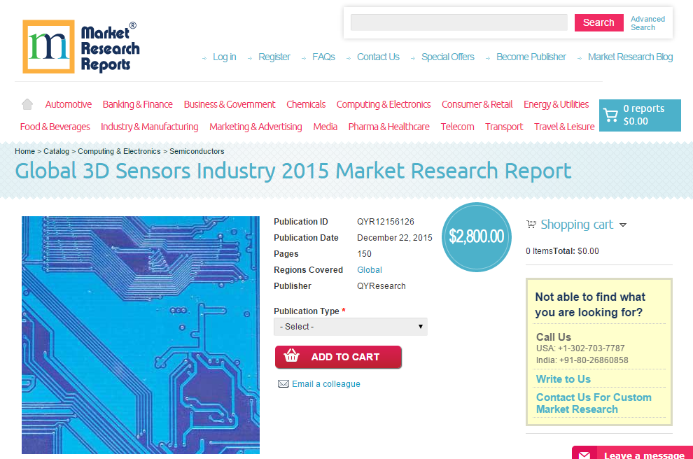 Global 3D Sensors Industry 2015