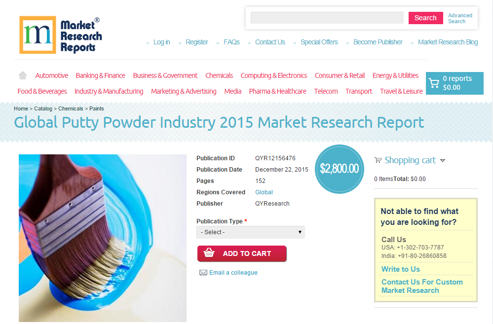 Global Putty Powder Industry 2015