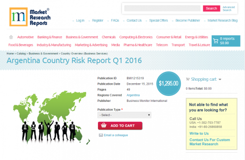Argentina Country Risk Report Q1 2016'
