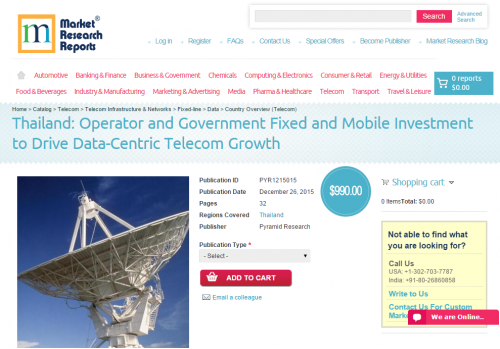 Thailand: Operator &amp;amp; Government Fixed and Mobile Inv'