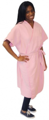 Comfort Care Pink Plush Robe-Style Gown'