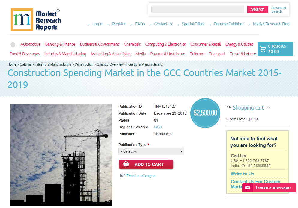 Construction Spending Market in the GCC Countries Market'