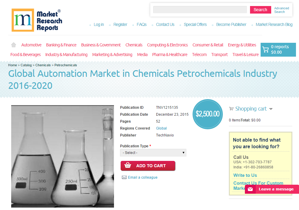 Global Automation Market in Chemicals Petrochemicals