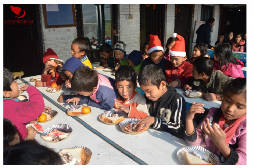 Private Jet Charter Provides Christmas Charity Dinner in Nep'