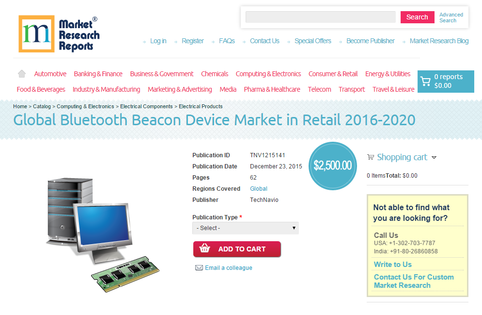 Global Bluetooth Beacon Device Market in Retail 2016 - 2020'