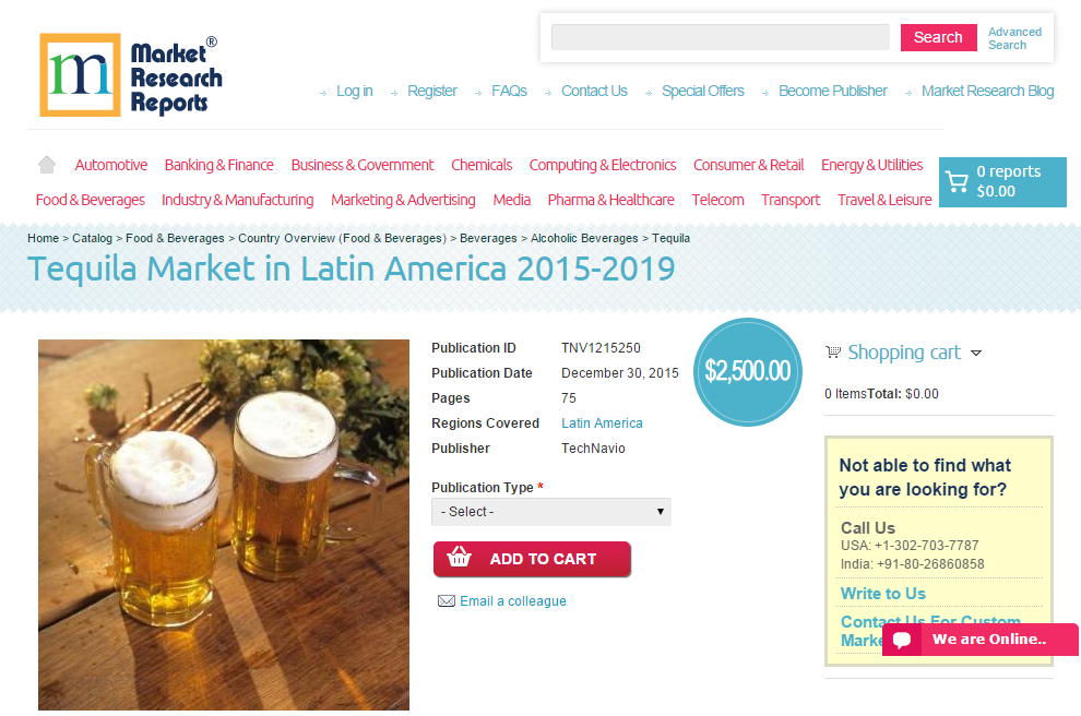 Tequila Market in Latin America 2015 - 2019