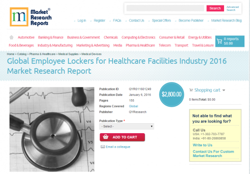 Global Employee Lockers for Healthcare Facilities Industry'