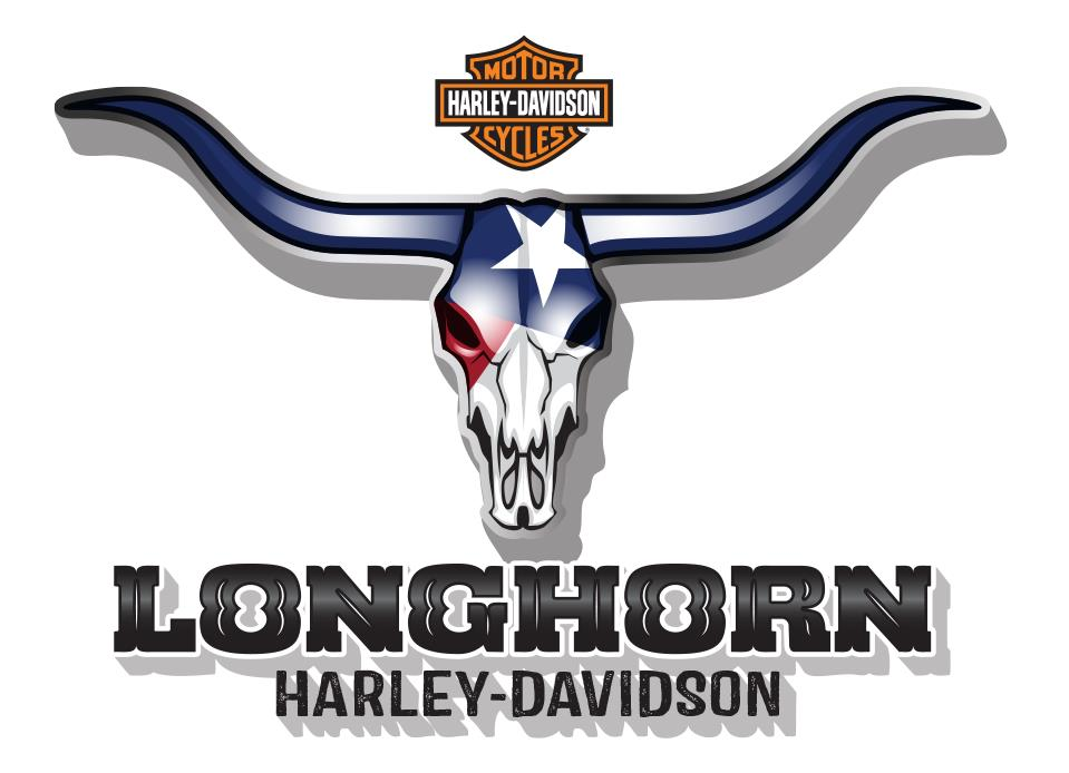 Longhorn Harley-Davidson Logo (White)'