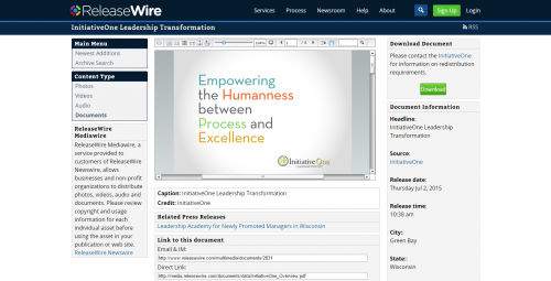 ReleaseWire MediaWire - Documents
